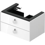 Duravit Waschtischunterbau WHITE TULIP 684x410mm 2 Schubk we hgl ES Eiche mitte