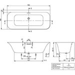 V&B Vorwandwanne LOOP & FRIENDS SQUARE D wd. 1800x800mm Eckausführung li we