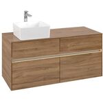V&B Waschtischunterschrank COLLARO 120x54,8x50cm WT li m LED-B. Kansas Oak