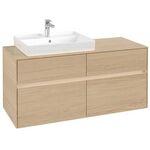 V&B Waschtischunterschrank COLLARO 120x54,8x50cm WT li m LED-B. Nordic Oak