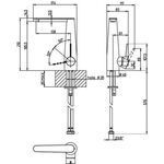 VB Einhebel-WT-Arm. Conum 49x210x174mm m Push-Open-Ablaufgarnitur Brushed Gold