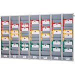 Planungstafel H1282xB2300xT78mm 7 Reihen inkl.Wandprofil EICHNER