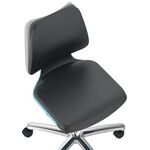 Arbeitsdrehstuhl Labsit Rl.Sitzschale blau Integralschaum schwarz 450-650mm