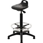 Stehhilfe PU-Integralschaum Sitz-H.570-820mm Ku.-Fußkreuz Fußring u.Bodengl.LOTZ