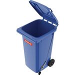 Müllgroßbehälter 120l HDPE blau fahrbar,m.Fußpedal SULO