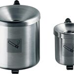 Sicherheitswandascher Ø110xH120mm silberfarbig m.Kippvorrichtung TKG