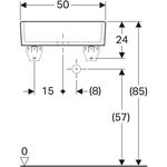 Geberit Mehrzweckbecken PUBLICA ohne Überlauf 500x400x140mm weiß