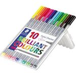 STAEDTLER Fineliner triplus 334 SB10 0,3mm sort. 10 St./Pack.