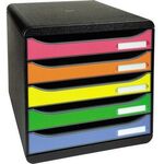 Exacompta Schubladenbox BIG-BOX PLUS 309798D 5Schübe farbig