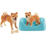 Shiba Inu Mutter und Welpe