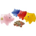 LENA Sparschwein 19cm farblich sortiert
