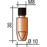 Stromdüse M8, Draht-Ø 1,0mm L.30mm E-Cu ERGOPLUS400/500