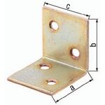 Breitwinkel 60x60x60mm Stahl roh galv. gelb verz. GAH, 40 Stück