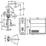Grohe EH-Spültischbatterie BLUE HOME Starter-Kit L-Auslauf wa sun gebü