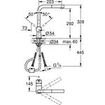 Grohe Einhand-Spültischbatterie MINTA 1/2Zoll L-Auslauf chr