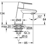 Grohe Standventil EURODISC C XS-Size chr