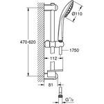 Grohe Brausestangenset EUPHORIA 110 DUO chr