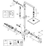 Grohe Du-syst EUPHORIA CUBE SYSTEM 230 m EH-Mischer chr