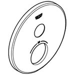 Grohe Rosette SMARTCONTROL chrom, rund, für UP-THM mit 1 ASV