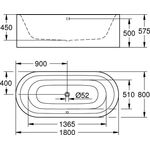 Grohe Freistehbadewanne ESSENCE 1800x800mm m ÜL awe
