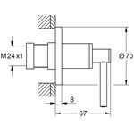 Grohe UP-Ventil-Oberbau ATRIO Hebelgriff supersteel