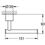Grohe WC-Papierhalter ATRIO ohne Deckel chrom