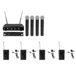 OMNITRONIC Set UHF-E4 Funkmikrofon-System + 4x BP + 4x Lavaliermikrofon 823.6/826.1/828.6/831.1MHz