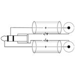 OMNITRONIC Adapterkabel 3,5 Klinke 90°/2xCinch 1,5m