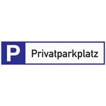 Parkplatzbeschilderung Privatparkplatz L460xB110mm Alu.weiß/blau/schwarz