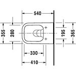 Duravit Wand-WC HAPPY D.2 RIMLESS tief, 365x540mm anthrazit matt