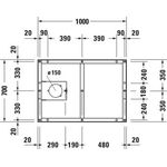 Duravit Fußgestell für Duschwanne Tempano 1000x700mm