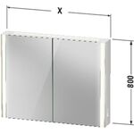Duravit Spiegelschrank XVIU Icon-Version 800x1020x156mm Prof. sw ma