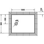 Duravit Rechteck-Duschwanne TEMPANO 1000x800x40mm weiß
