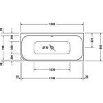 Duravit Whirlwanne HAPPY D.2 PLUS 180x80 we Ecke re Acrylverkleidung grp s