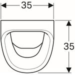 Geberit Urinal ALLER Zul von hinten Abgang nach hinten weiß