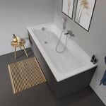 Duravit Rechteck-Badewanne D-CODE 1 Rückenschräge, weiß 1700x750mm