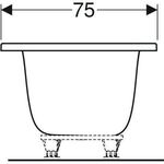 Geberit Badewanne TAWA Duo 1700x750x466mm weiß