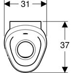 Geberit Urinal PREDA mit integ Steuerung Batteriebetrieb