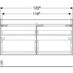 Geberit WT-Unterschrank RENOVA PLAN f D-WT 1300x606x446mm Lack lava matt