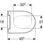 Geberit WC-Sitz ONE m Absenkauto we Des-abd chrom/weiß