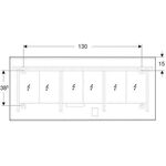 Geberit Lichtspiegel OPTION PLUS SQUARE Bel dir u ind Alu eloxiert 1600x700x35mm
