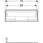Geberit Waschtischunterschrank ONE 1 Schublade 750x266x470mm mattschwarz