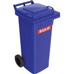 Müllgroßbehälter 80l HDPE blau fahrbar,n.EN 840 SULO