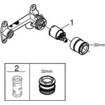 Grohe Einhand-Unterp-Universal Einbauk. DN 15 f 2-Loch-WT-Batterien