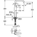 Grohe Einhand-Waschtischbatterie ESSENCE DN 15 XL-Size f freist. Waschschüs. chr