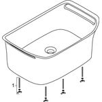 Waschschüssel AXOR URQUIOLA Aufsatzbecken 625x408mm weiß