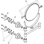 Rasierspiegel AXOR MONTREUX Wandmontage brushed nickel