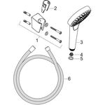 HG Brauseset CROMA SELECT S VARIO Isiflex Brauseschlauch 1600mm weiß/chrom