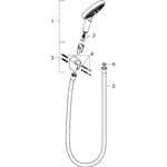 HG Brauseset RAINDANCE SELECT S 120 Porter Set 1600mm chrom