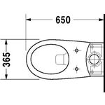 Duravit WWC DURAPLUS PRACTICA-CASCADE 365x650mm weiß